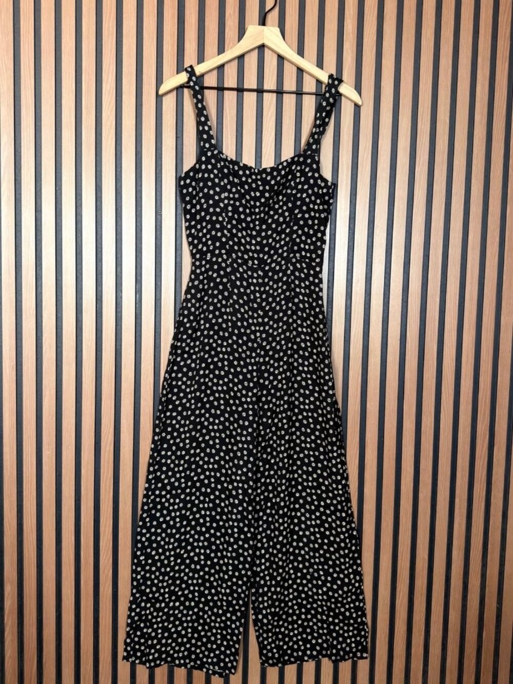 Reformation One Piece XS Womens Black Floral Jumpsuit Floral Sleeveless